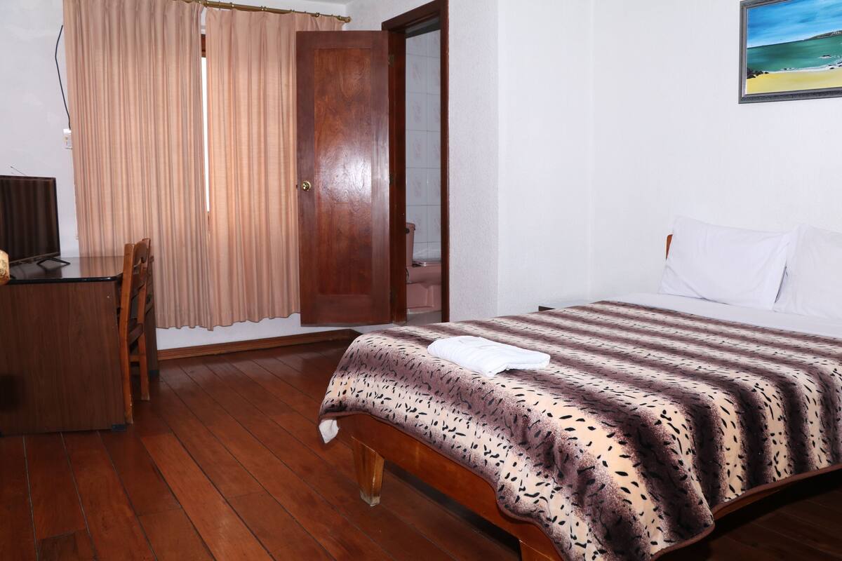 Economy Single Room, 1 Queen Bed | Desk, laptop workspace, free WiFi, bed sheets