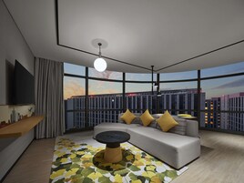 华丽套房, 1 张特大床 | 起居区 | 42-英寸电视（配备有线频道）