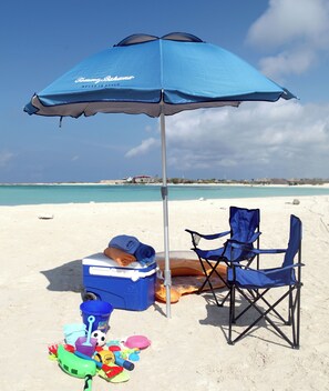 Liegestühle, Strandtücher