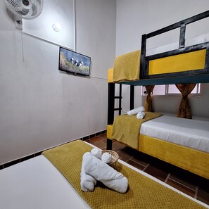 Deluxe Quadruple Room, Multiple Beds, Courtyard View