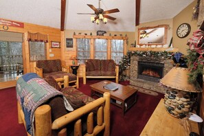 Télévision, cheminée, jeux vidéo