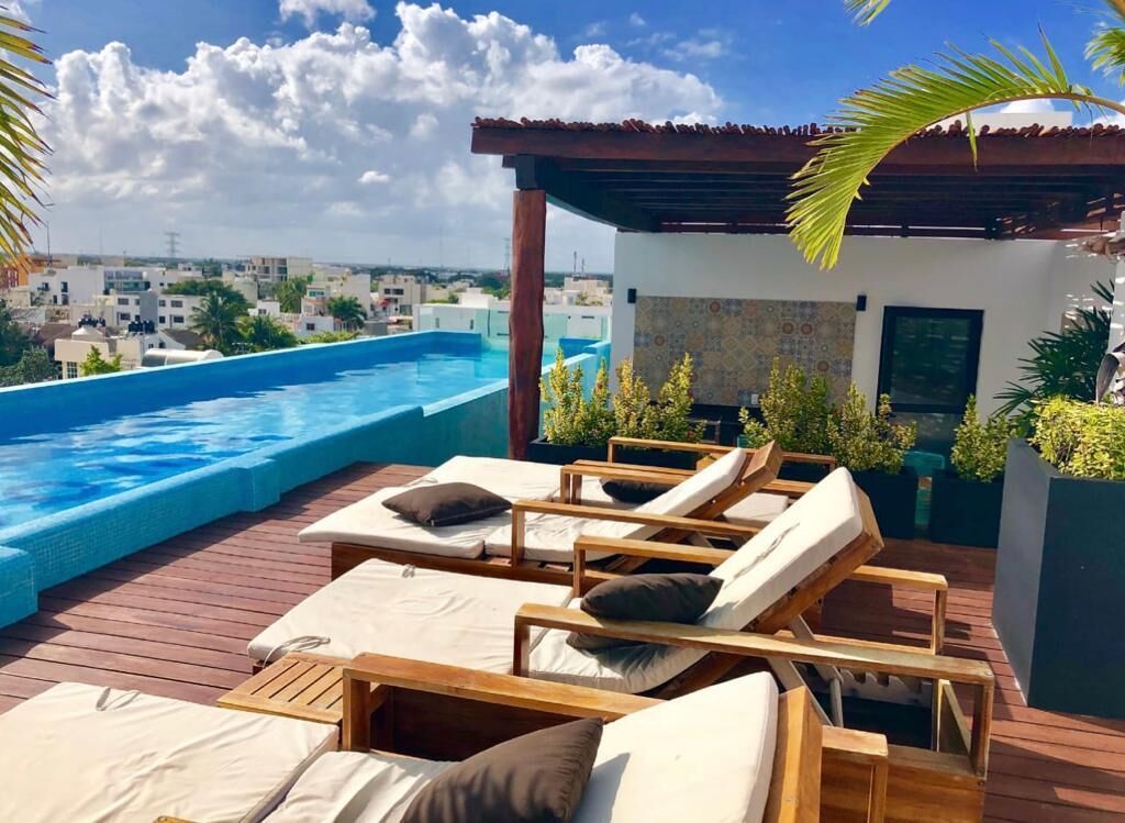 Piscina externa, piscina no terraço