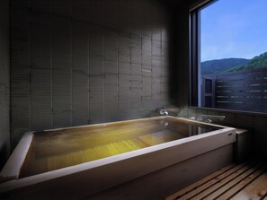 Japanese Western-style room private hot spring bath, Non Smoking | In-room safe, free WiFi, bed sheets - bankokuya (Tsuruoka)