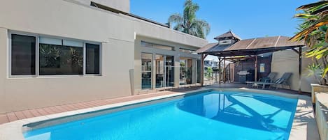 A heated pool