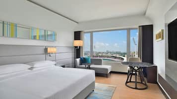 Premium bedding, down comforters, in-room safe, individually decorated