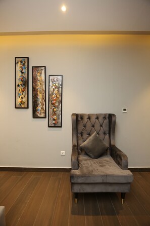 Double Room | Iron/ironing board, cribs/infant beds, bed sheets - The Orchard Hotel (Lahore)