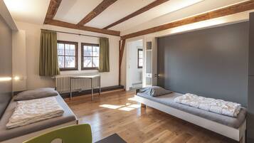 Twin kamer, 2 eenpersoonsbedden | Hypoallergeen beddengoed, een bureau, gratis wifi, beddengoed