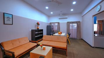 Premium bedding, memory-foam beds, desk, laptop workspace