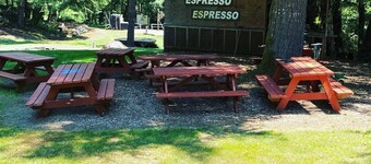 Miles of trails, hot tub, sand volleyball court and 13 miles to beach