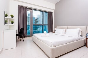 Appartement Prestige, 2 chambres, balcon | 2 chambres, draps en coton égyptien, literie de qualité, coffre-fort