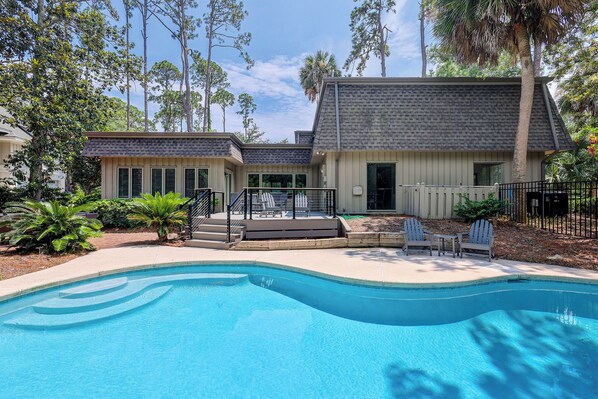A heated pool