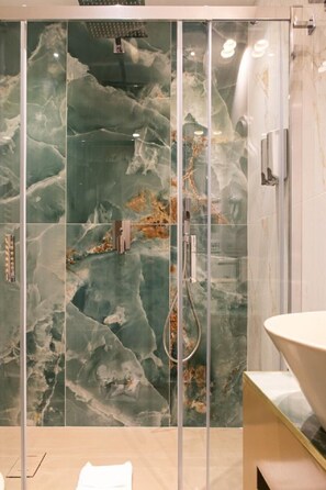 Superior Room, 1 King Bed, Non Smoking, City View | Bathroom | Shower, rainfall showerhead, hair dryer, bidet - Bhr Cavour 150 (Rome)