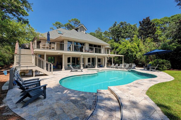 A heated pool