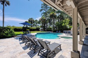 A heated pool