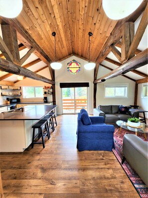 TV, fireplace, offices