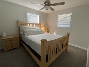 2 bedrooms, iron/ironing board, travel crib, free WiFi