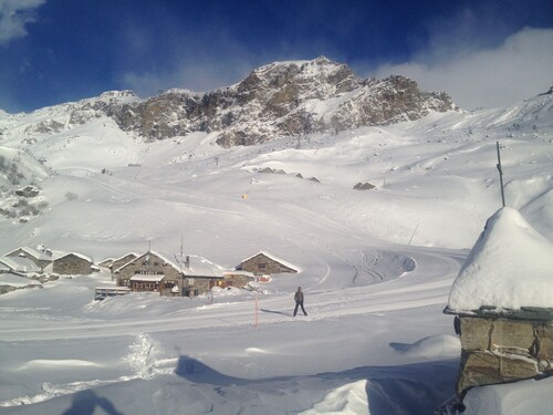 Hütte Heidi auf 2000 m auf den Skipisten des Monte Rosa in Alagna Valsesia