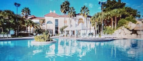 Outdoor pool, a heated pool