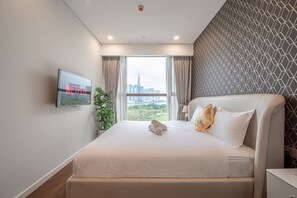 Family Apartment | Cadar kapas Mesir, peralatan tempat tidur premium 