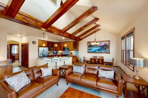 Televisión y chimenea 