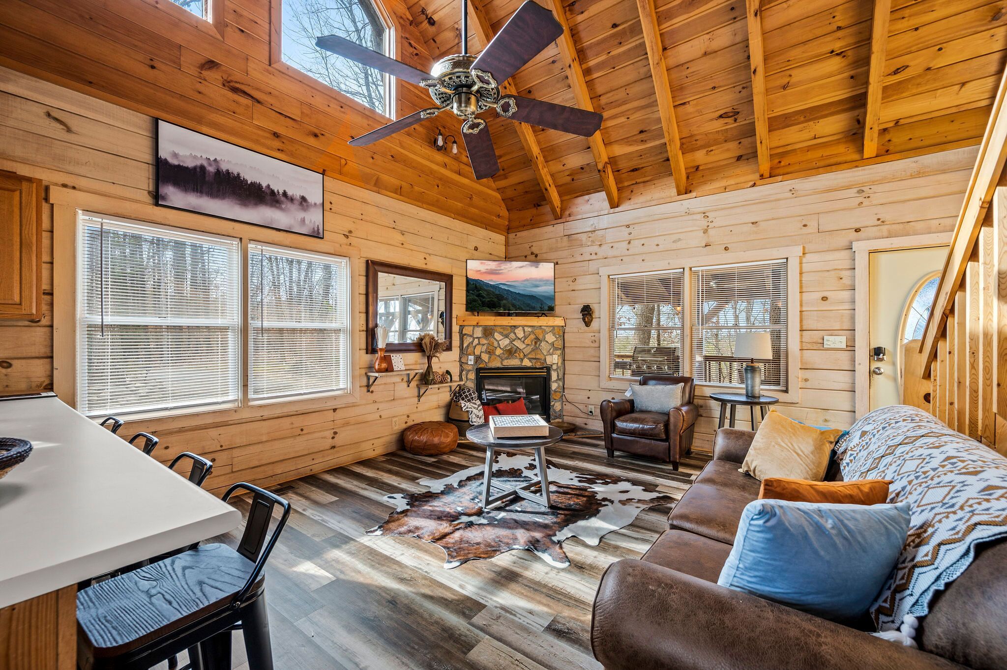 Smart TV, caminetto, videogiochi