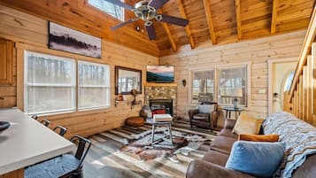 Smart TV, fireplace, video games