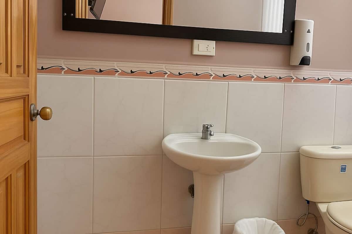 shower, rainfall showerhead, towels, soap