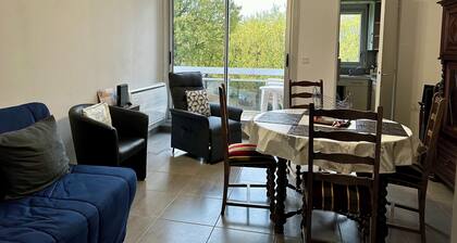 T2 43m2 very bright, close to shops, private parking, janitor