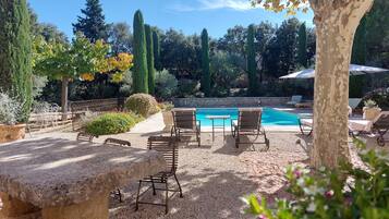 Piscine extérieure, piscine chauffée