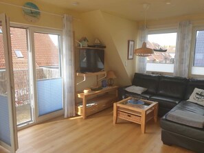 Smart TV, DVD player, books, stereo