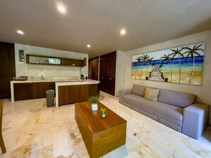 Departamento de diseñador | Área de sala de estar | Televisión LCD de 42 pulgadas con canales digitales y televisión 