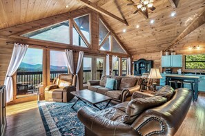 Smart TV, fireplace, video games, table football