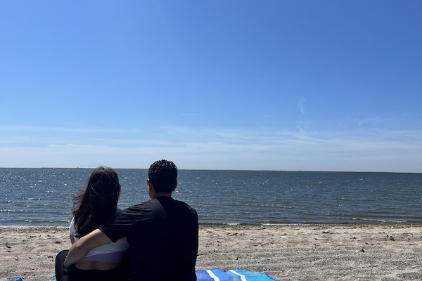 Una spiaggia nelle vicinanze, teli da spiaggia