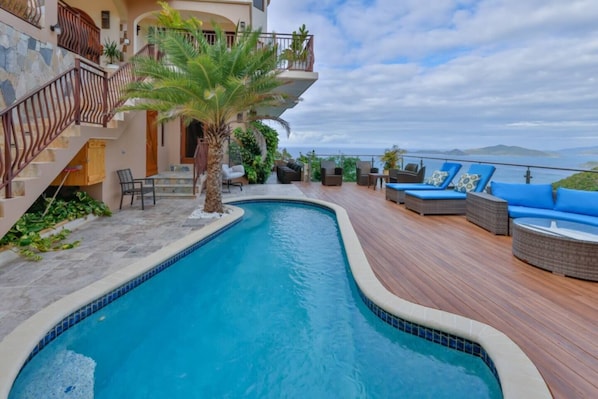 Outdoor pool, a heated pool