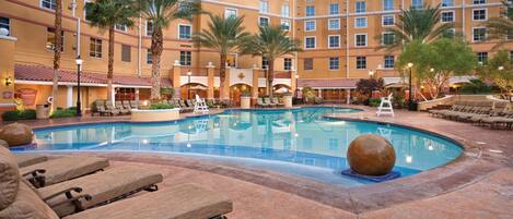 Outdoor pool, a heated pool