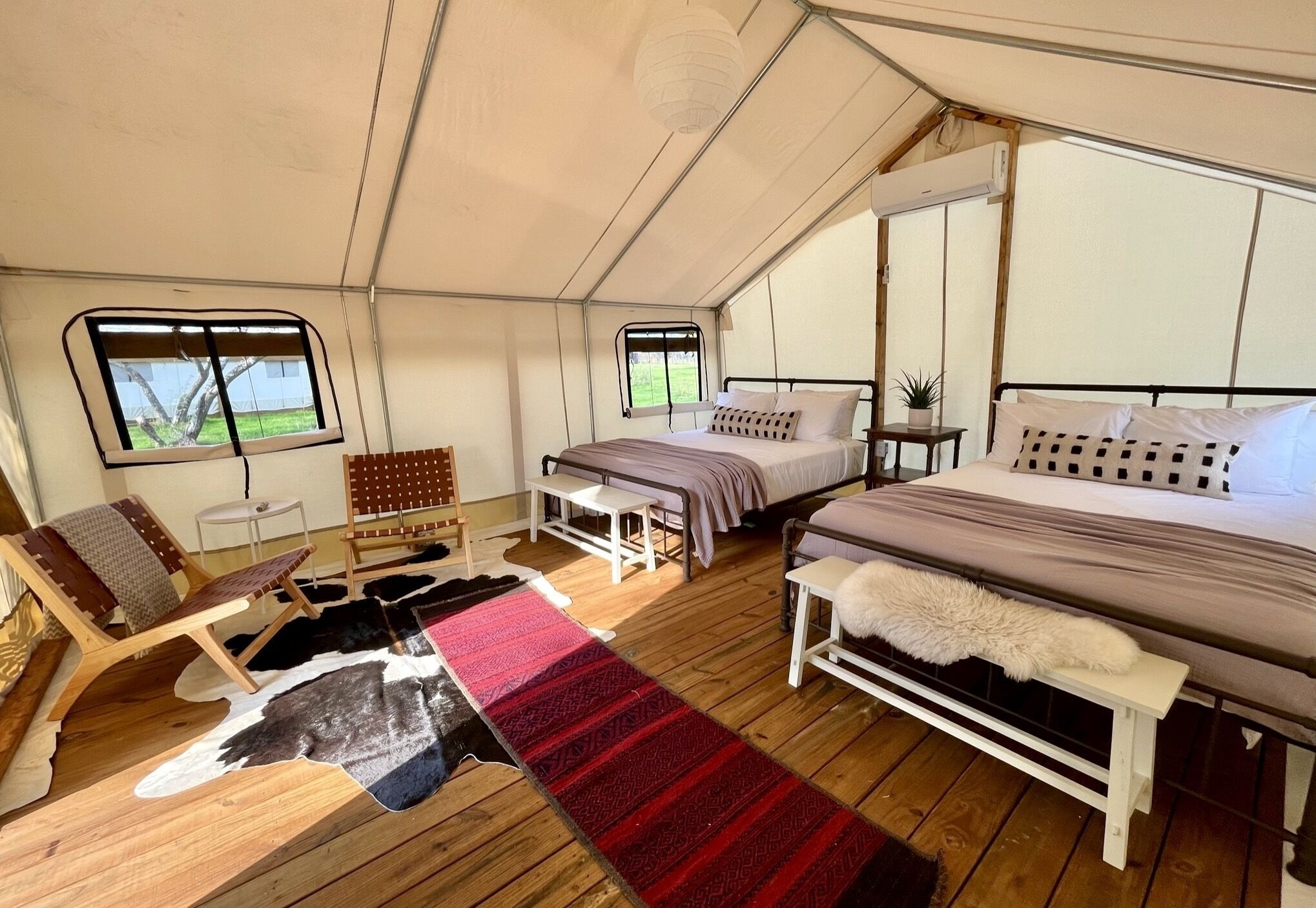 Tent, 2 Queen Beds, Pool Access, Park View | Bed sheets