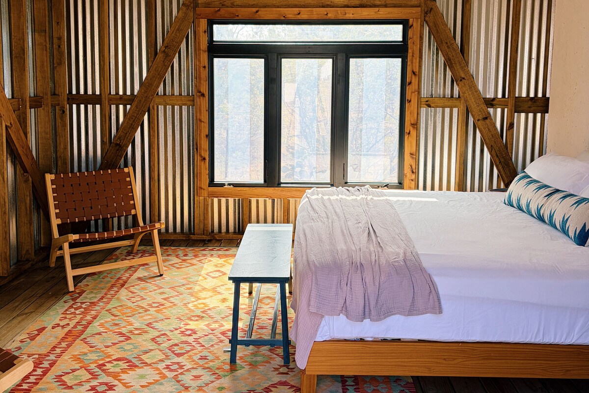 Cabaña, 1 cama de matrimonio grande, vistas al jardín | Ropa de cama