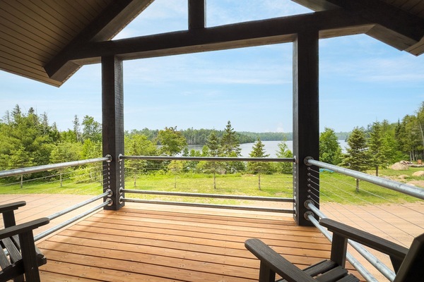 Spacious Deck overlooking lake