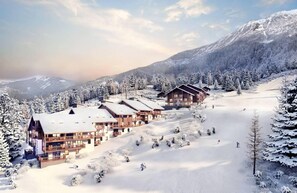 Exterior - 385m from ski slopes, 5th floor, balcony, parking, tv, ski locker, 90m², Valmorel (Les Avanchers-Valmorel)