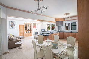 Villa, 5 Bedrooms, Accessible, Private Pool | Dining - Papas Family Villa With Private Pool Wheelchair Accessible (Paralimni)