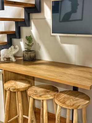 Appartement, 1 chambre, balcon, vue ville | Restauration