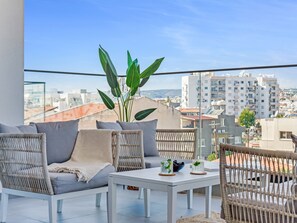 Apartment, 3 Bedrooms, Balcony, City View | Balcony - Sanders Crystal 2 - Penthous With Shared Rooftop (Limassol)
