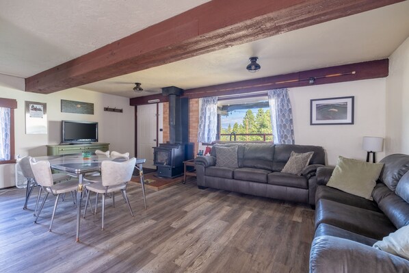 TV, DVD player, table football