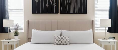 3 slaapkamers, een kluis op de kamer, gratis wifi, beddengoed