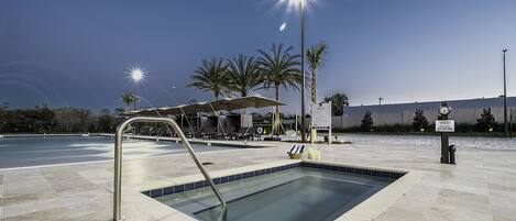 A heated pool