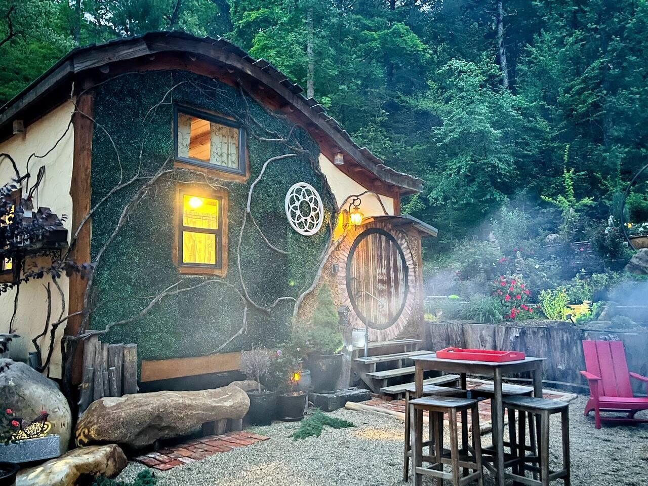 屋外ダイニングエリア