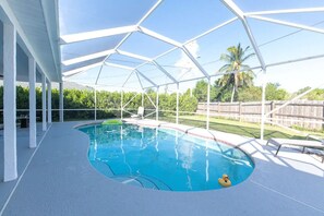 Outdoor pool, a heated pool