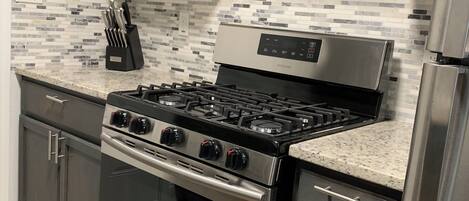 Microwave, oven, stovetop, dishwasher