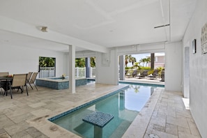 A heated pool