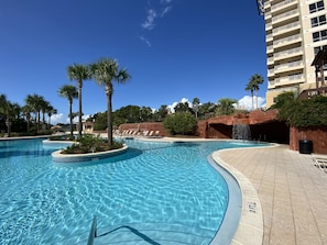 Outdoor pool, a heated pool - Luau Beachside Condo With Ocean View at Sandestin Golf & Beach Resort (Miramar)